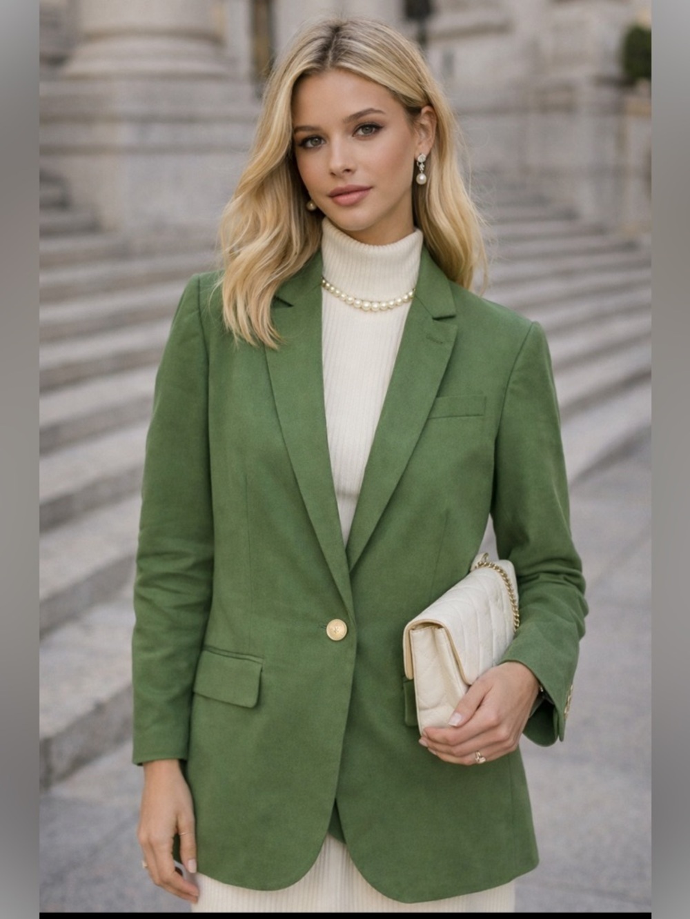 J.Crew Chino Green Alfie Blazer Size 00 - 36292